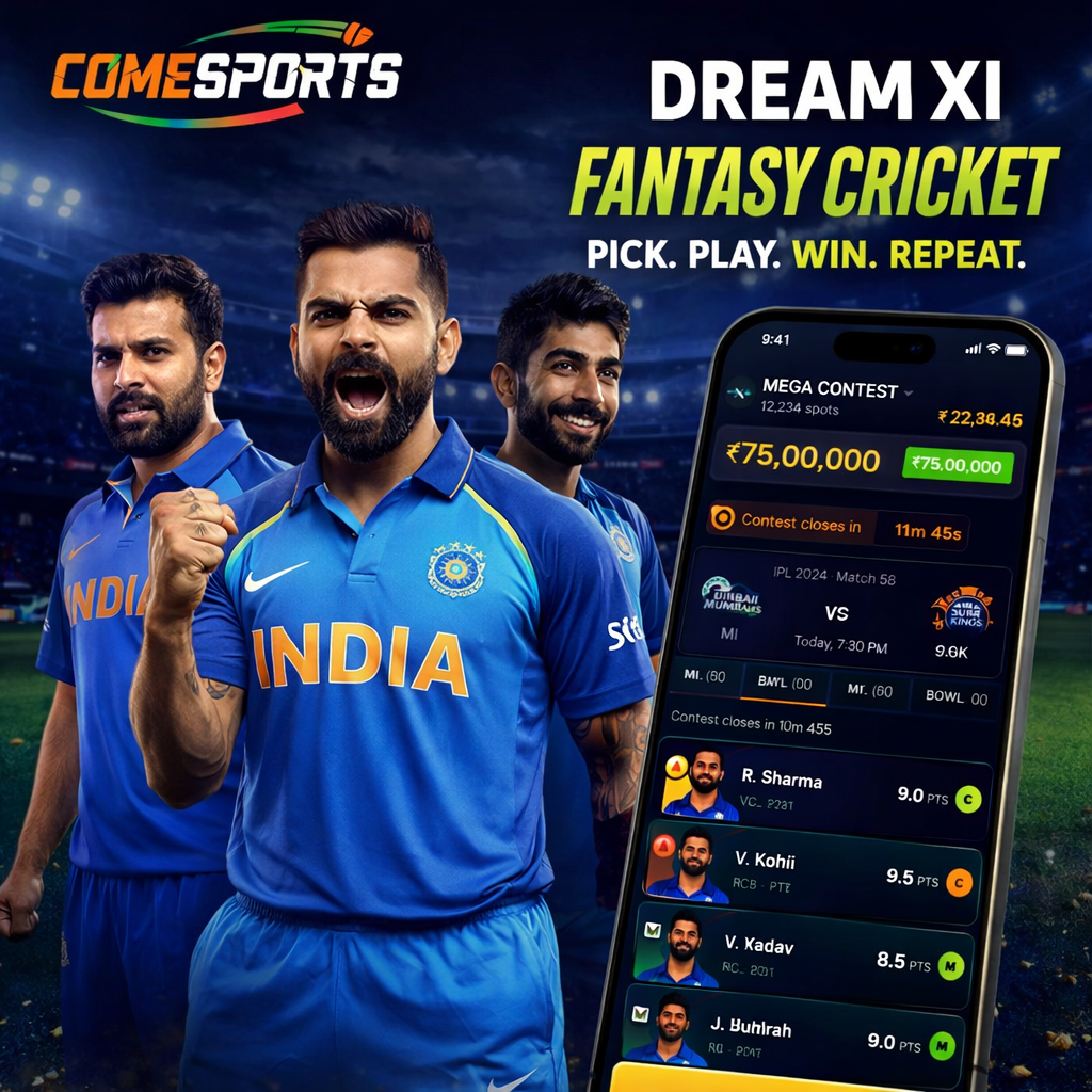 Cricket APK Hub fantasy cricket and India team visual