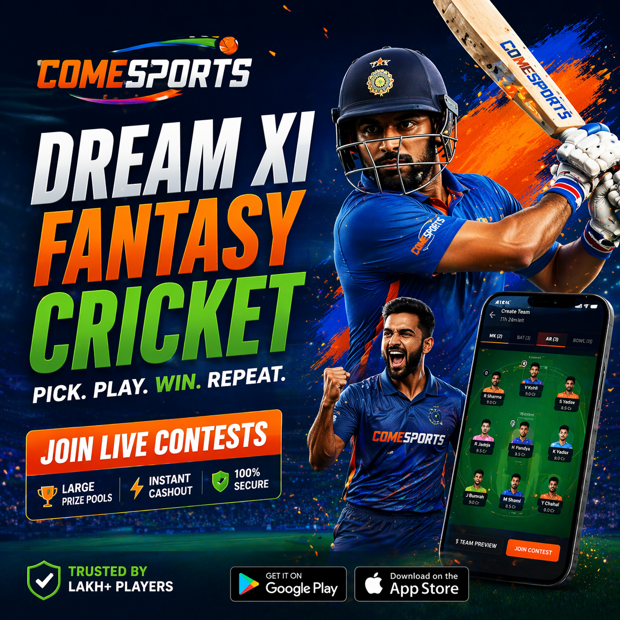Cricket APK Hub fantasy sports main visual